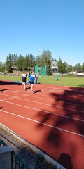 M 100m Jani Rouvinen maaliin ajalla 12,76.