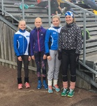 N17 4x100m ja 4x300m joukkue. Vasemmalta Kiia Brandes, Emma Rovasalo, Anni Lähdemäki ja Vilma Rönkä