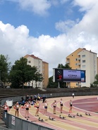 Saara Rantanen 100m lähtöpaikalla