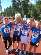 HSU:n keihäänheittäjät: Topias, Arno, Eelis ja Iivari