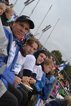 Nyt olemme kannustajien roolissa: Jorkka ja pojat:)