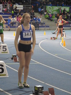 Nelli, hetki ennen 300m aitajuoksun starttia.
Upea 4. sija!