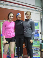 Sprinttinaiset Maria, Tanja ja Hanna-Mari