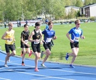 M17 3000m lähdössä HSU:n Henrik Ahoniemi ottaa heti kärkipaikat ja saa perässään Lukas Wirsching (255) ja Eero Siivonen (323)