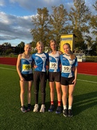 N15 4x800m joukkue: Nella, Lumi, Mette ja Veera Tiiliharju