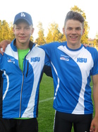 Seiväspojat. Molempien ennätykset meni uusiksi.
Jermulla 3.85 ja Marcuksella 4.25. Upea yhteistulos 8.10!