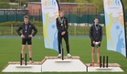 M17 800m 2. HSU:n Henrik Ahoniemi, 1. Mikkelin Veikko Ylönen ja 3. Lukas Wirsching, Kenttäurheilijat-58