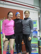 Sprinttinaiset Maria, Tanja ja Hanna-Mari