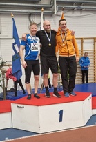 M45 korkeushyppy: Jani Rouvinen (2. HSU), Matts Nylund (1. V-S Masters), Tuomo Nurminen (3. LahtiSport)