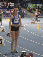 Nelli, hetki ennen 300m aitajuoksun starttia.
Upea 4. sija!