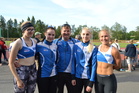 N19 joukkue: Riina, Tanja, Ida ja Maria sekä valmentaja Kytsä.

