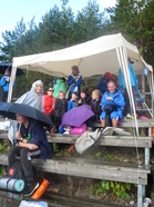 ...vettä ja rakeita tuli, mutta iloinen mieli säilyi:)