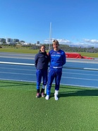 Valmentaja Saana Pasma ja Olavi