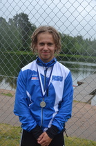 Tyytyväinen hopeamitalisti ennätysajalla!
Onnittelut!