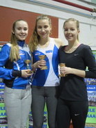 Nuoremmat sprinttinaiset Emma, Iida ja Amanda