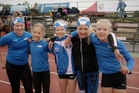 T11-sarjan Sara Jousimaa (vas), Neela Jakonen, Anni Huttunen, Elsa Pinola ja Sissi Kaksonen menestyivät hienosti kokoamalla yhteensä kuusi mitalia.
