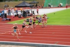 Emma juoksee 100m finaalissa radalla kuusi. Kuva: Antti Halonen