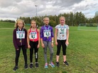 5-6lk:n tyttöjen parhaat yhteiskuvassa. Vasemmalta Milla Arenius, Nella Äikäs, Sissi Kaksonen ja Salla Niemi