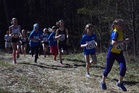 Aino, Sinja, Elina ja Moona aivan kärjen takana