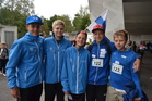 HSU:n fanipojat: Marcus, Niilo, Juho, Jermu ja Aapo