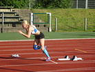 Sonja vauhdissa.