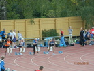 Antti Rissanen vauhdissa 100m-juoksussa